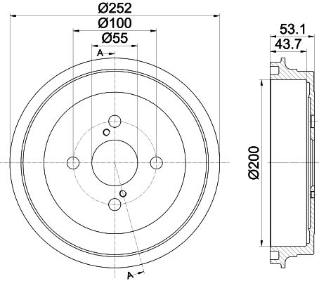 HELLA PAGID Piduritrummel 8DT 355 301-901